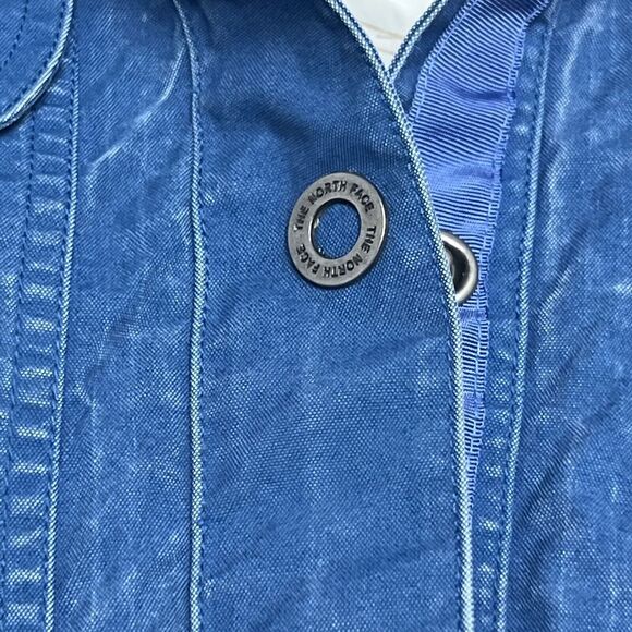 The North Face Denim Jacket Womens Medium Blue Japan Hyvent GTX RARE Gorpcore - Picture 12 of 16